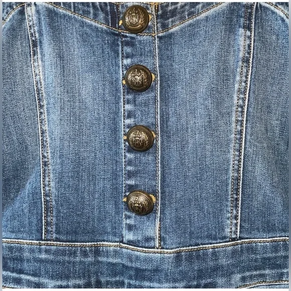 RAMY BROOK***Colette Blue Strapless Jumpsuit Denim Jeans****Size 27 $400 - Picture 3 of 4